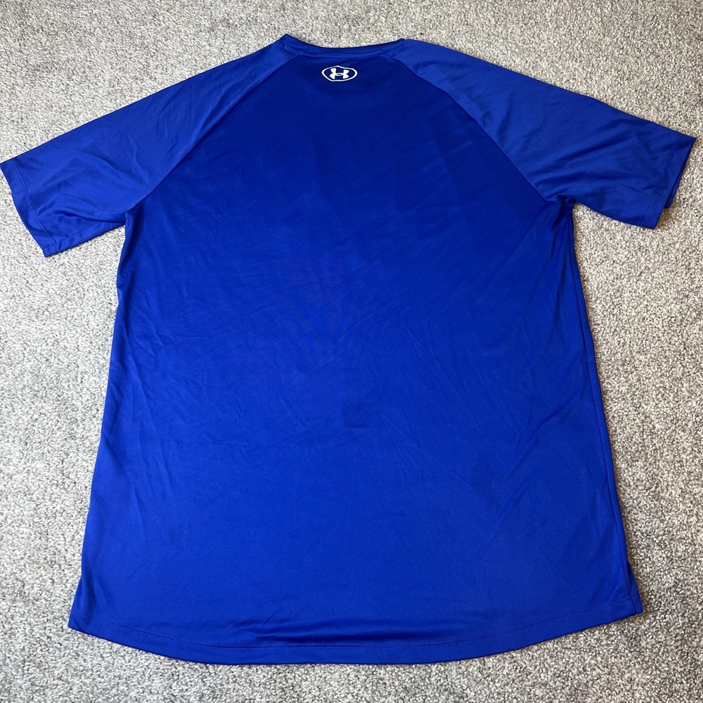 Under Armour‎ Shirt Mens Large Blue Loose Fit Athletic Graphic Tee Lightweight - Picture 5 of 10